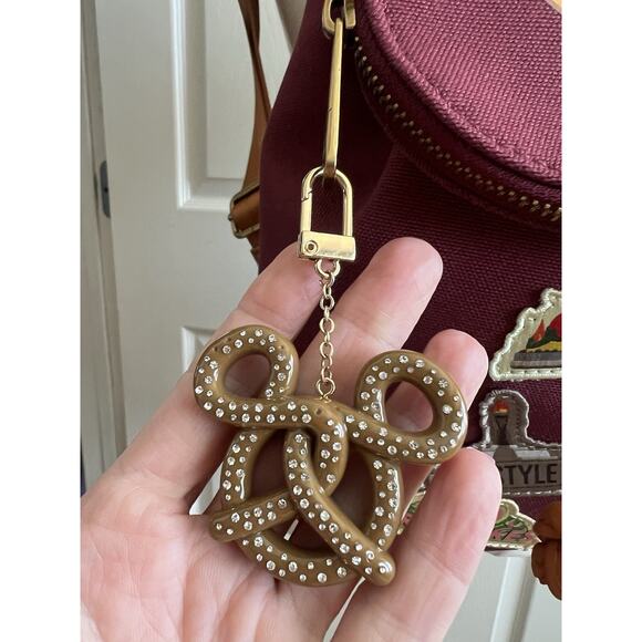 DISNEY PARKS LOUNGEFLY 2024 Food Wine Festival Backpack Mickey Pretzel Charm Fob - Picture 2 of 15